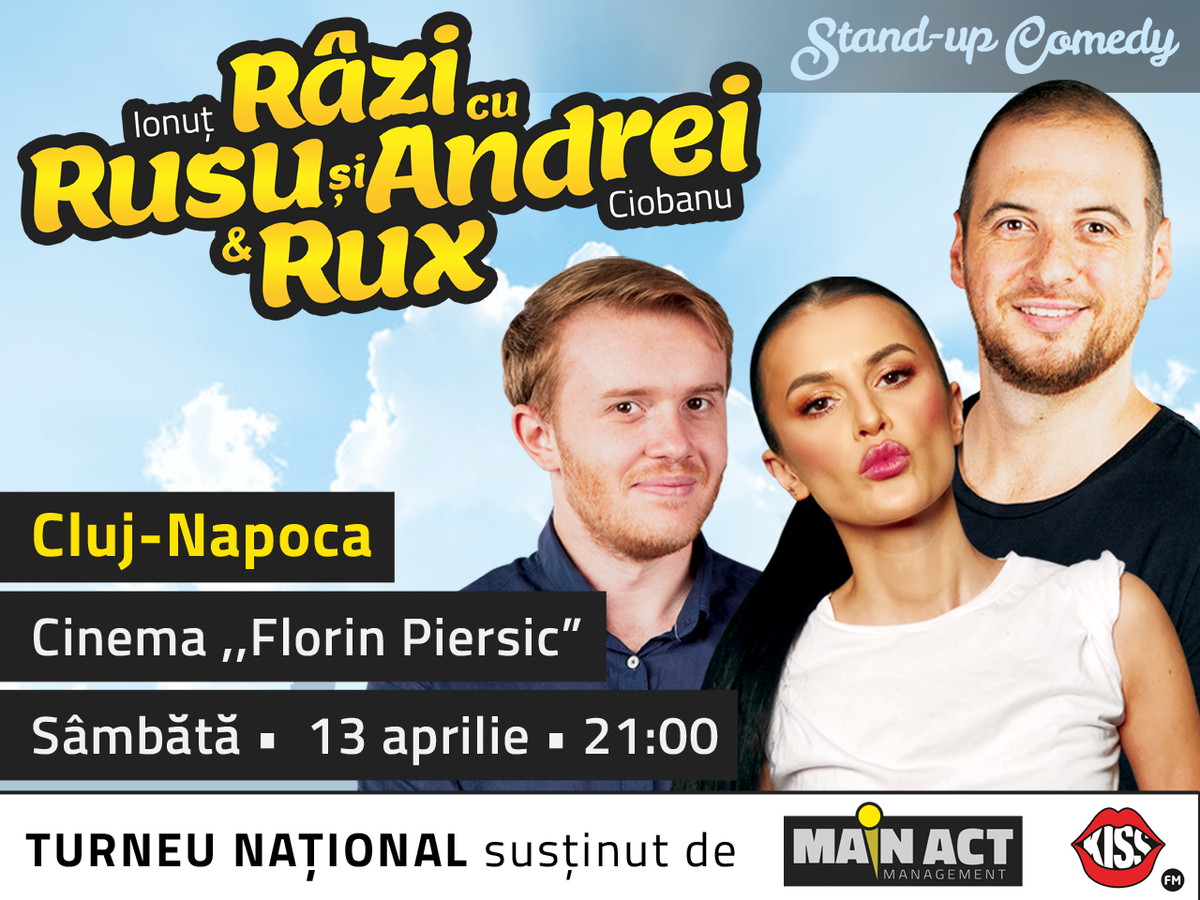 Bilete Cluj Napoca Stand up Comedy Râzi cu Rusu și Andrei Rux 13