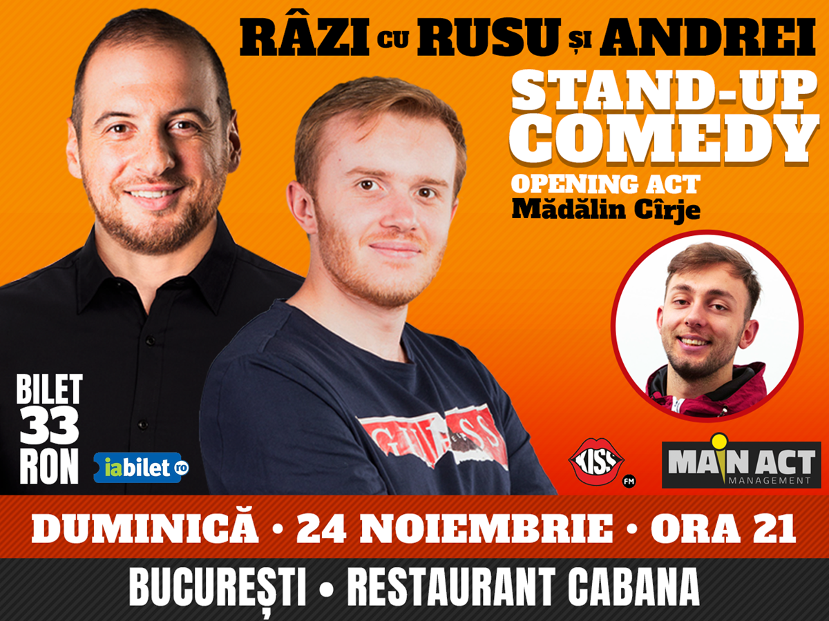 Bilete Stand Up Comedy Night Cu Rusu Si Andrei 24 Nov 19 Ora 21 00