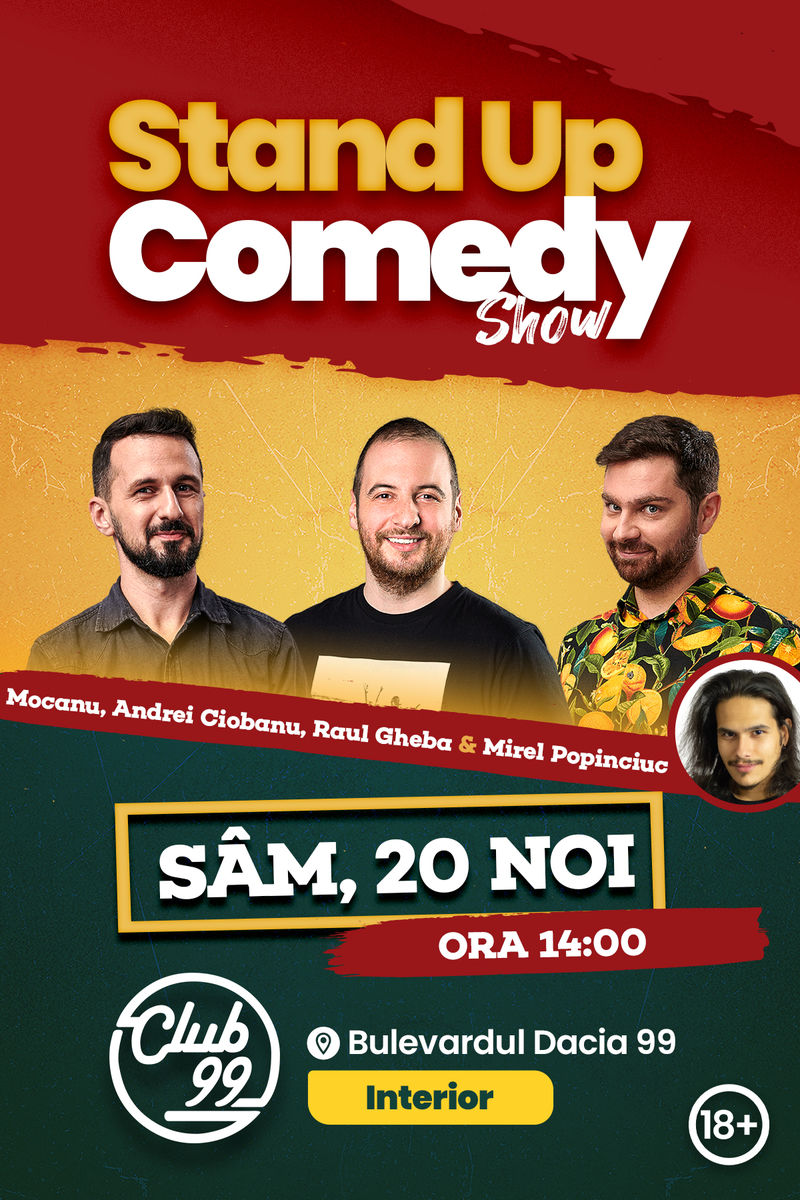 Bilete Stand Up Comedy La Club Cu Alex Mocanu Andrei Ciobanu Raul