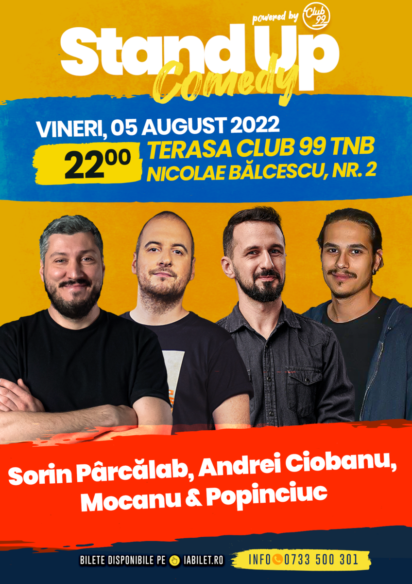 Bilete Stand Up La Club 99 TNB Terasa Cu Sorin Parcalab Andrei