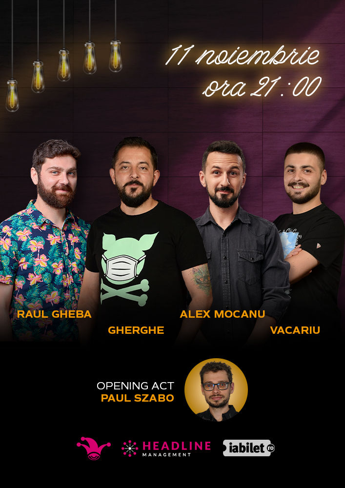 Bilete The Fool Stand up comedy cu Gherghe Gheba Mocanu și Vacariu