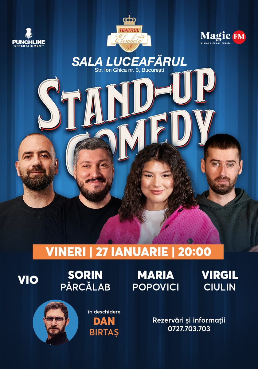 Bilete Stand up Comedy cu Vio Sorin Maria și Virgil Sala Luceafarul