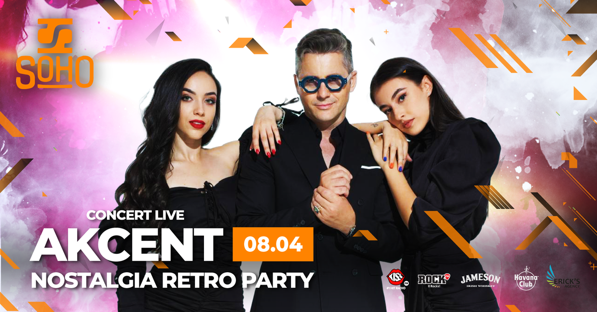 Bilete Bistrita Akcent live cu Adi Sîna Nostalgia retro party 8