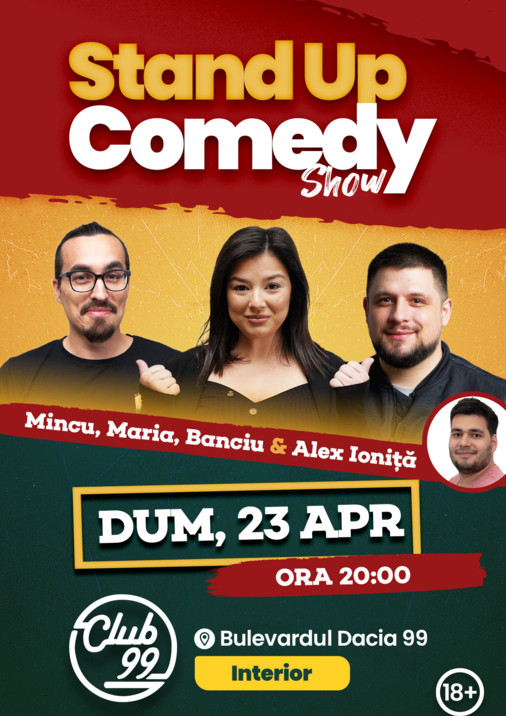 Bilete Stand Up Comedy Cu Maria Popovici Mincu Banciu Alex Ioni