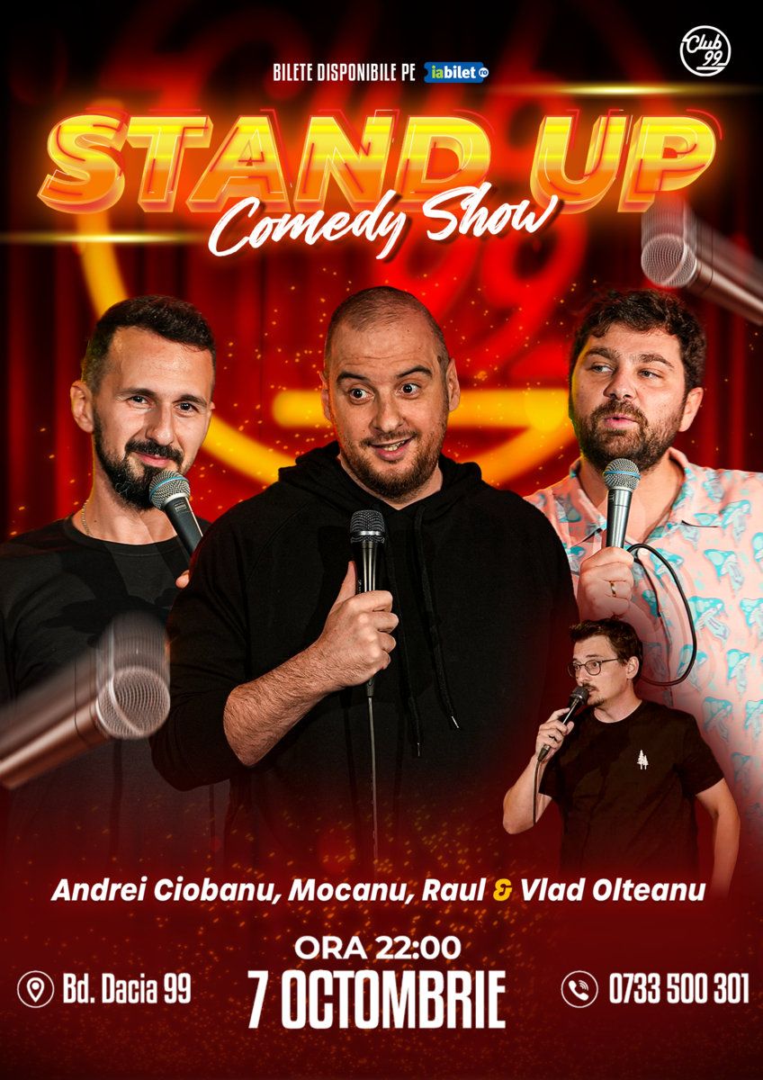 Bilete Stand Up Comedy Cu Andrei Ciobanu Mocanu Raul Gheba Vlad