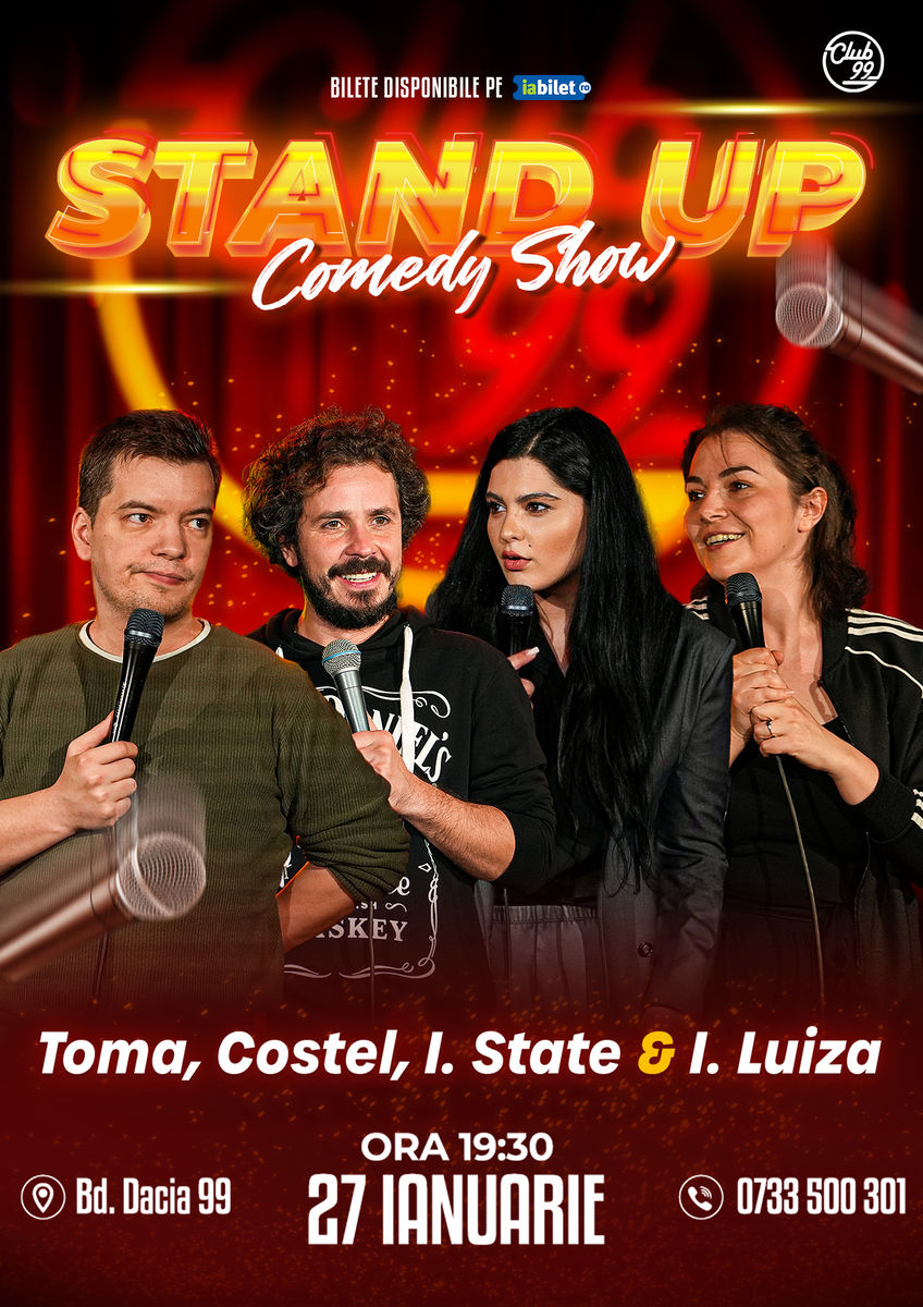 Bilete Stand Up Comedy Cu Toma Costel Ioana State Ioana Luiza La