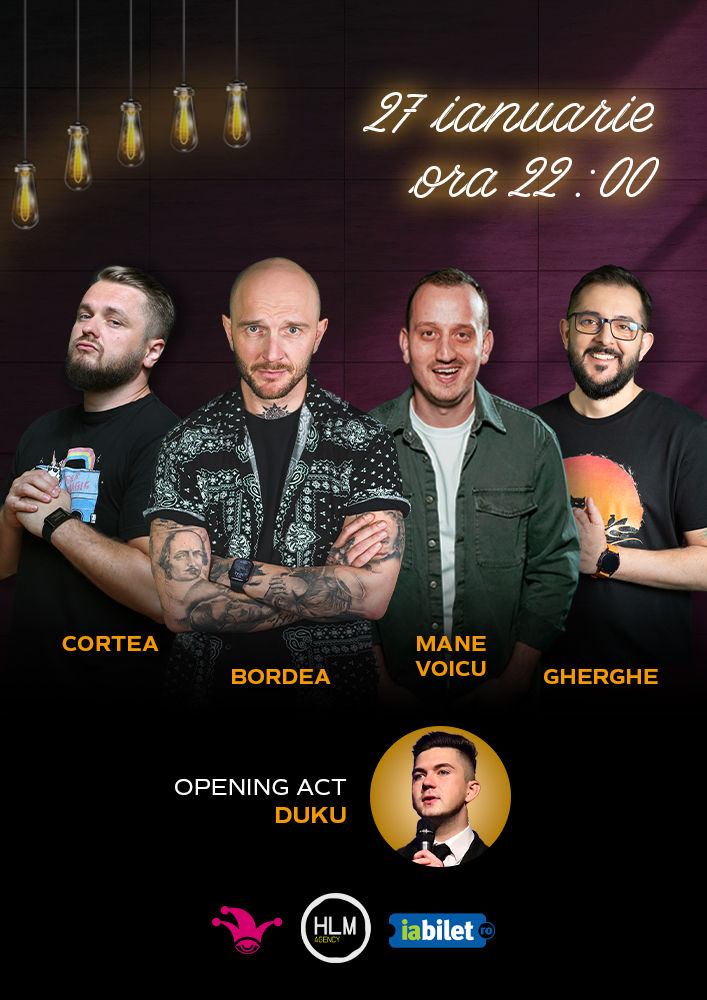 Bilete The Fool Stand up comedy cu Bordea Cortea Gabriel Gherghe și