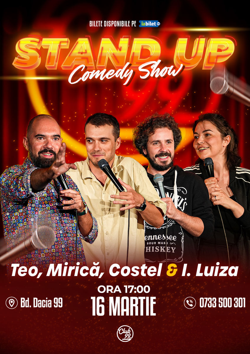 Bilete Stand Up Comedy Cu Teo Miric Costel Ioana Luiza La Club