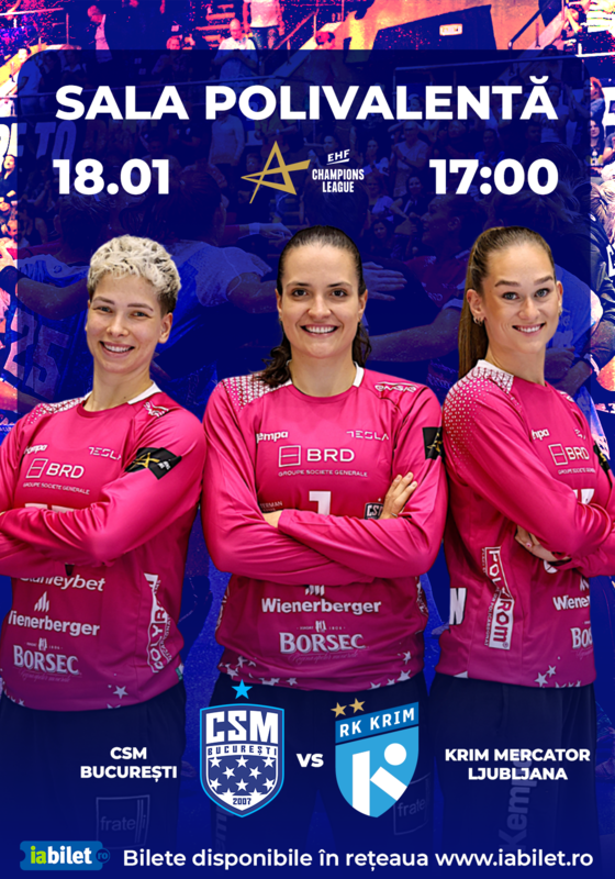 Bilete Ehf Champions League Runda Csm Bucure Ti Vs Krim Mercator