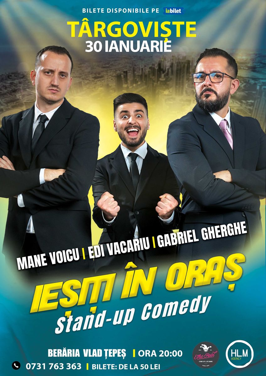 Bilete Târgoviște Stand Up Comedy Gabriel Gherghe Mane Voicu și Edi