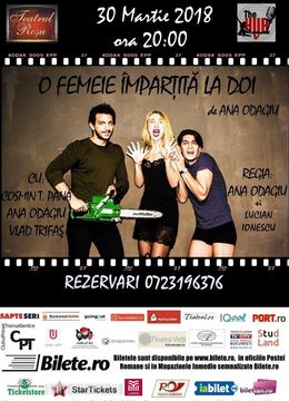 Teatrul Rosu: "O femeie împărţită la doi"