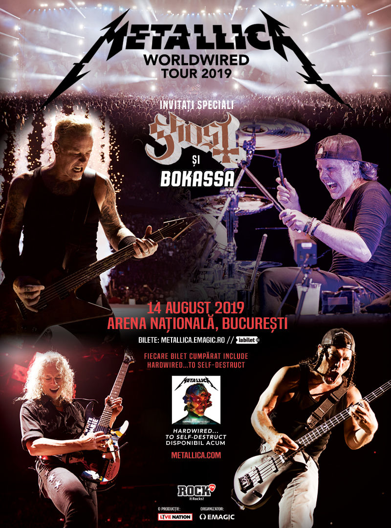 Mispend Salvation Derive Bilete Concert Metallica la Bucuresti - 14 aug '19 - Arena Națională