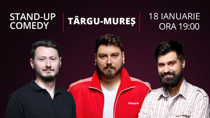 Târgu Mureș: Stand-up comedy cu Micutzu, Claudiu Popa & Geo 