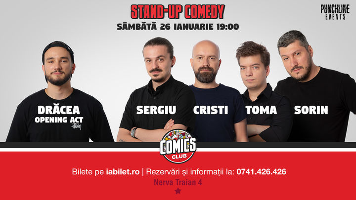 Stand Up Comedy cu Sorin, Sergiu, Toma & Cristi la Comics Club