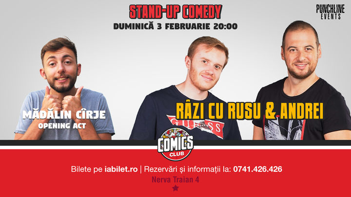 Stand Up Comedy cu Rusu și Andrei la Comics Club