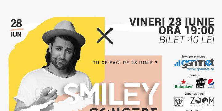 Bilete Concert Smiley Scena 3 Papuci 28 Jun 19 20 30 Scena 3