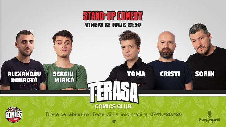 Stand Up Comedy cu Sorin, Toma & Cristi Popesco pe Terasa Comics Club