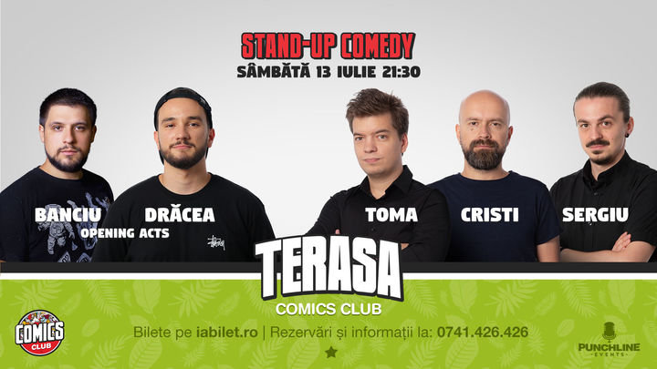 Stand Up Comedy cu Toma, Sergiu & Cristi Popesco pe Terasa Comics Club 