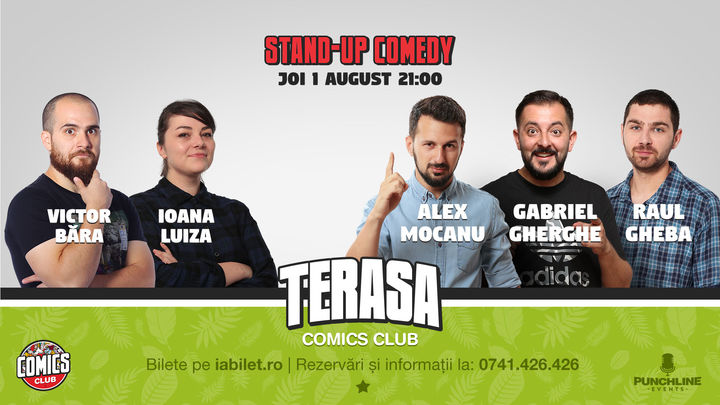 Stand Up Comedy cu Mocanu Raul & Gherghe pe terasa Comics Club
