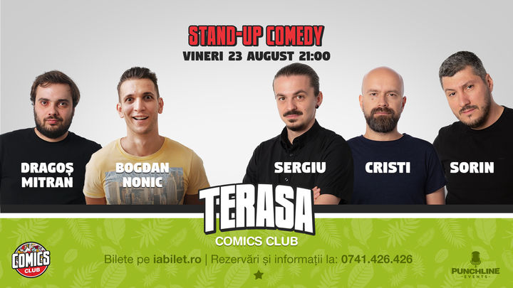 Stand up cu Cristi, Sergiu și Sorin pe Terasa Comics Club