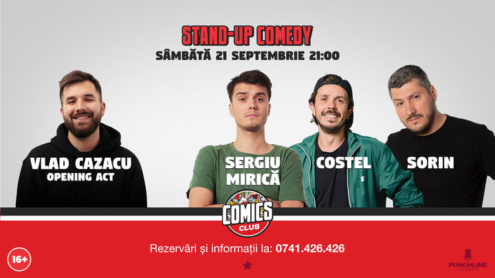 Stand Up Comedy cu Costel, Sorin Pârcălab și Sergiu Mirică @ Comics Club