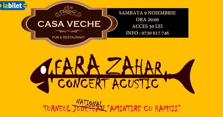 Roman: Fara Zahar - concert acustic