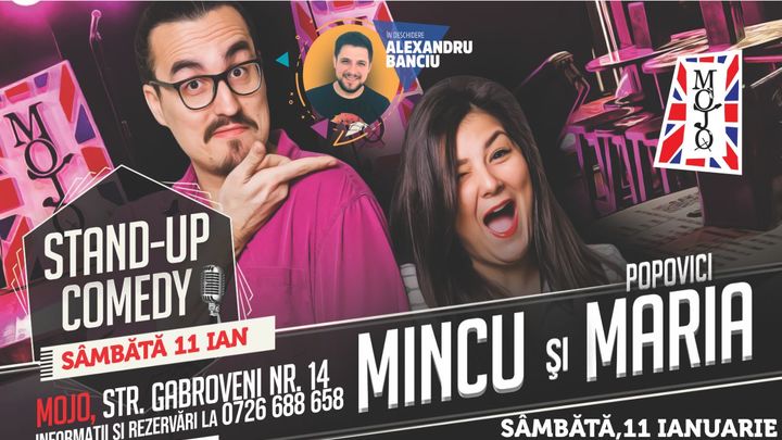 Stand up comedy cu Maria Popovici, Mincu și Banciu