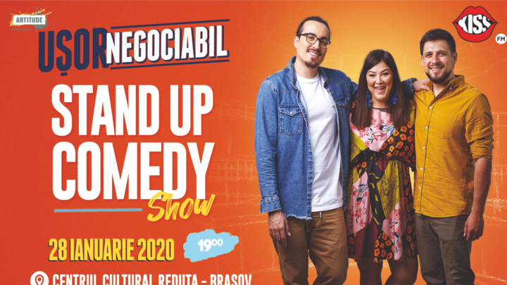Brașov: Stand up comedy cu Banciu, Maria Popovici si Mincu ''Ușor negociabil''