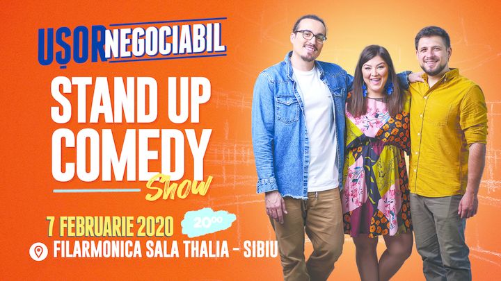 Sibiu: Stand up comedy cu Banciu, Maria Popovici si Mincu ''Ușor negociabil''