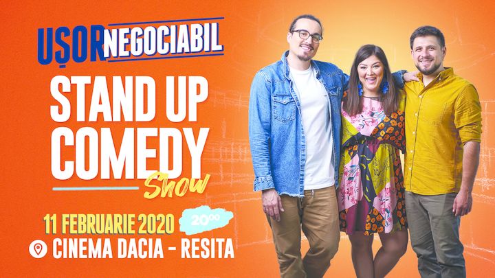 Reșița: Stand up comedy cu Banciu, Maria Popovici si Mincu ''Ușor negociabil''
