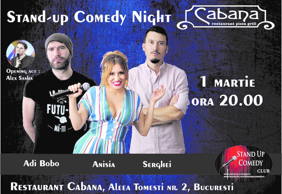 Bilete Stand Up Comedy Cu Serghei Anisia Adi Bobo And Alex Sasha 1 Mar 20 Ora 2000 