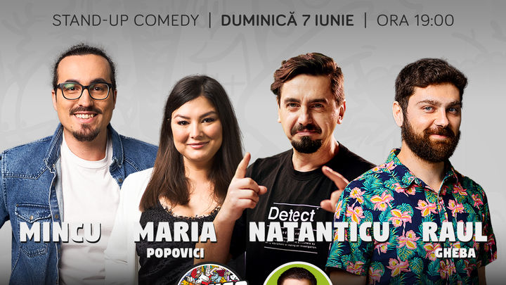 Stand-up cu Maria, Mincu, Natanticu și Raul pe terasă la ComicsClub!