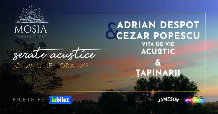 Concert Adrian Despot & Cezar Popescu, Vița de Vie Acu2tic & Țapinarii
