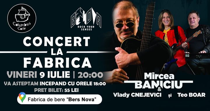 Oradea: Concert la Fabrica Mircea Baniciu, Vlady Cnejevici si Teo Boar
