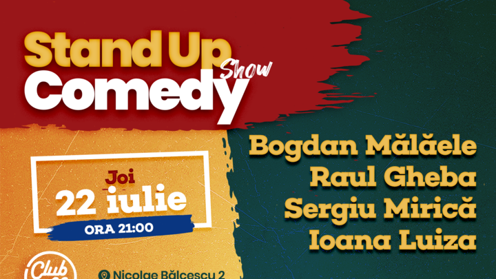 Stand up comedy Bogdan Malaele, Raul Gheba, Sergiu Mirica & Ioana Luiza