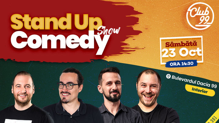 Stand up comedy la Club 99 cu Andrei Ciobanu, Mincu, Alex Mocanu si Bogdan Malaele