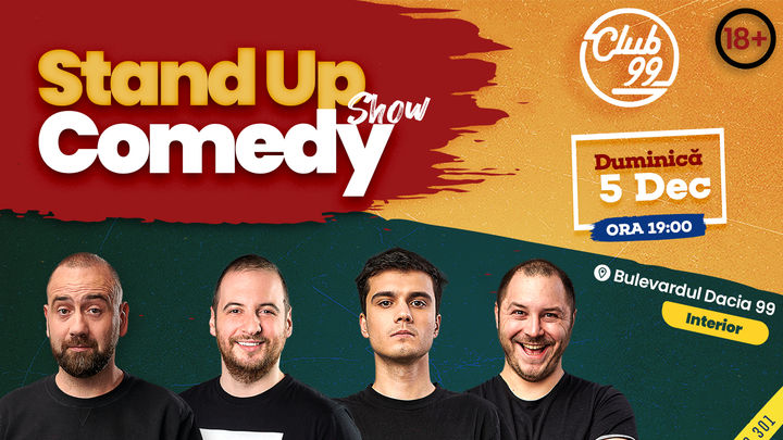 Stand up comedy la Club 99 cu Vio Dragu, Andrei Ciobanu, Sergiu Mirica si Bogdan Malaele