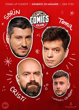 Stand-up cu Toma, Sorin, Mirica si Dragos Mitran la ComicsClub! Show 1