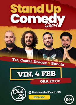 Stand up comedy la Club 99 cu Teo, Costel, Dracea si Banciu