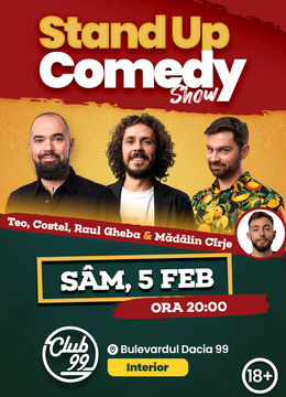 Stand up comedy la Club 99 cu Teo, Costel, Raul Gheba si Madalin Cirje