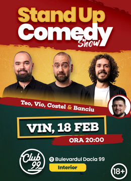 Stand up comedy la Club 99 cu Teo, Vio si Costel - Banciu