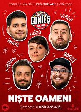 Stand-up cu Mitran, Ioana Luiza, Virgil, Mirică și Bogzi la ComicsClub!