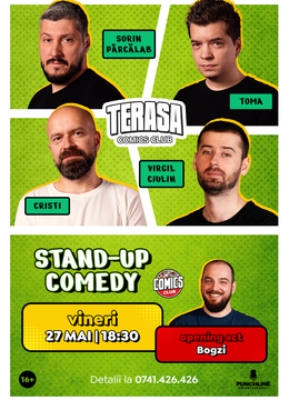 Stand-up cu Cristi, Toma, Sorin și Virgil pe Terasa ComicsClub!