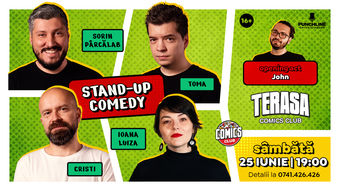 Stand-up cu Cristi, Toma, Sorin și Luiza pe Terasa ComicsClub!