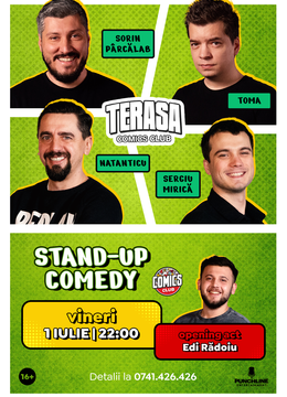 Stand-up cu Toma, Sorin, Natanticu și Mirică pe Terasa ComicsClub!