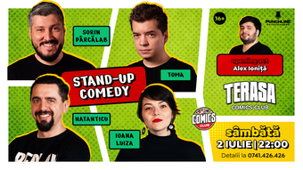 Stand-up cu Toma, Sorin, Natanticu și Luiza pe Terasa ComicsClub!