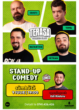 Stand-up cu Cristi, Toma, Natanticu și Mitran pe Terasa ComicsClub!