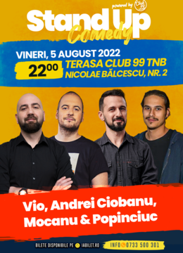 Stand-up la Club 99 TNB - Terasa cu Vio, Andrei, Mocanu & Popinciuc
