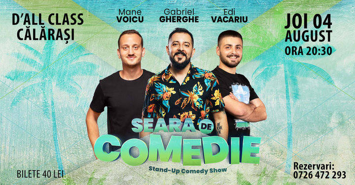 Seara de Comedie: Stand-Up Show | Gabriel Gherghe, Mane Voicu si Edi Vacariu