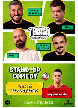 Stand-up cu Cristi, Toma, Sorin și Sergiu pe Terasa ComicsClub!